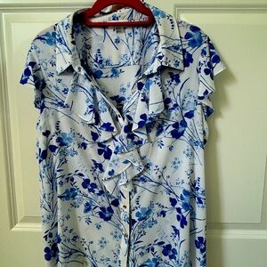 Calvin Klein blouse with Flutter sleeves